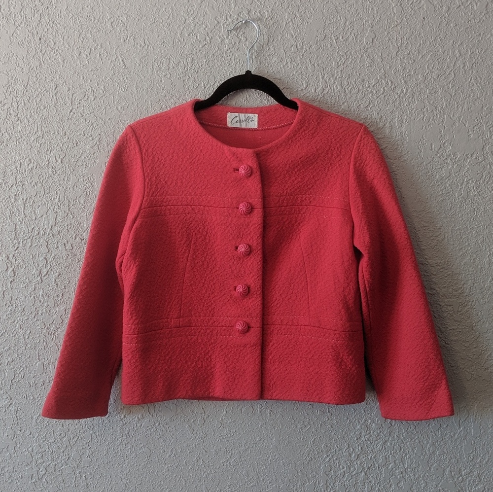 Carrolls Kimberly 100% wool vintage pink Blazer